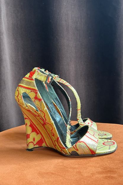 1990s – Vintage Krizia Baroque Wedge Heels