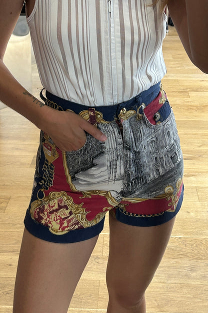 Vintage Moschino Jeans Baroque Print Duomo di Milano