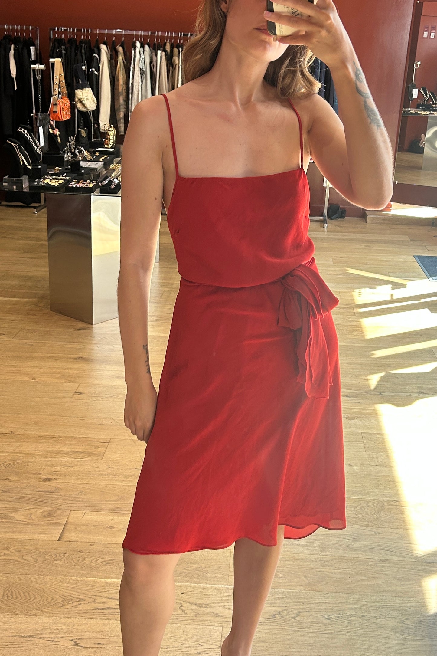 Occhi Neri Red Fluid Dress from 90's