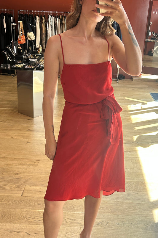 Occhi Neri Red Fluid Dress from 90's