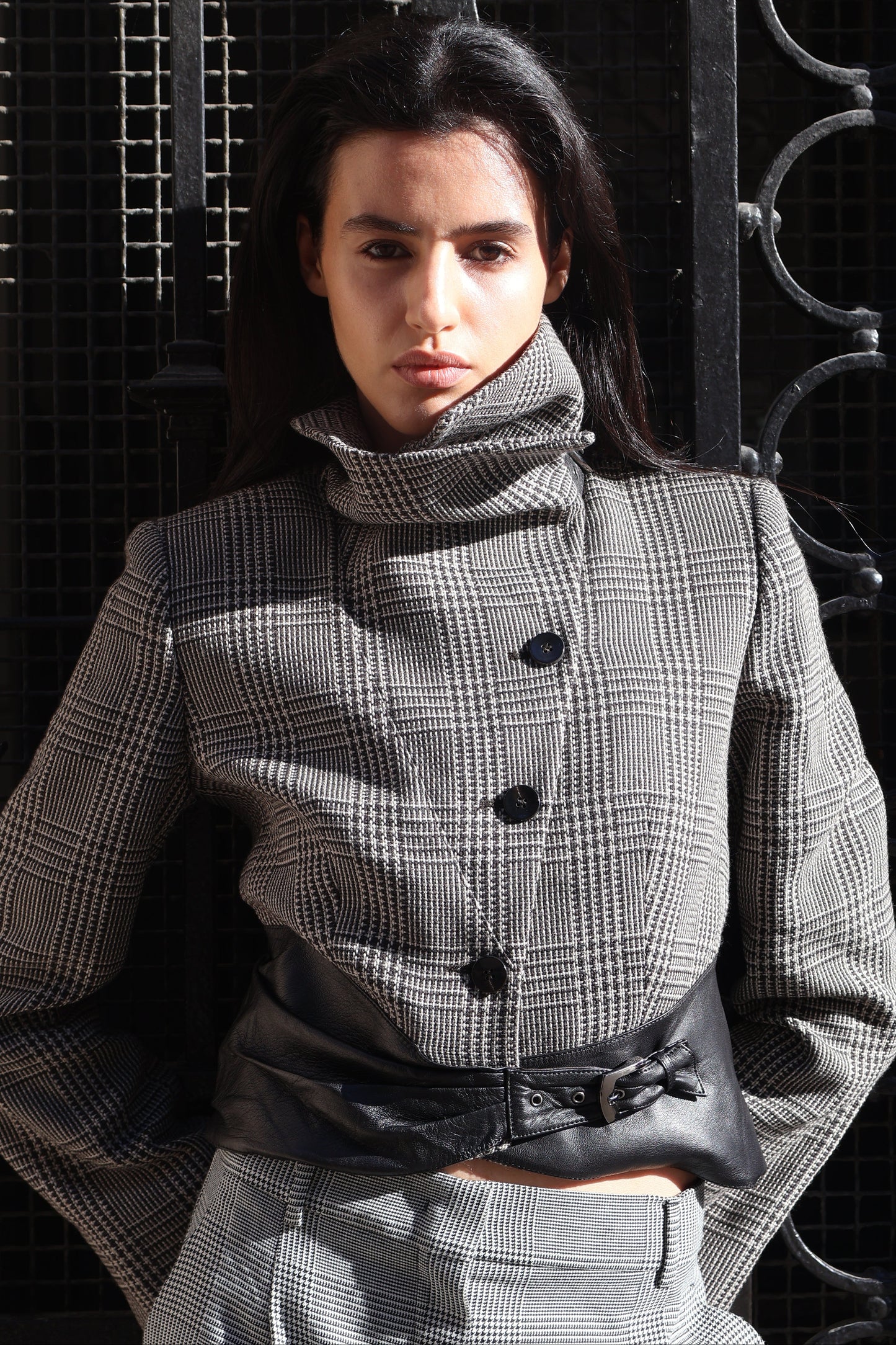 Vintage Armani Wool Leather Jacket – Prince of Wales