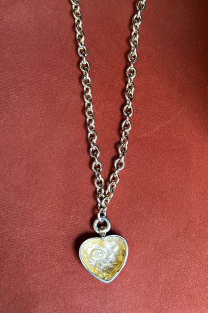 Vintage Bala Boosté Gold Heart Chain Necklace