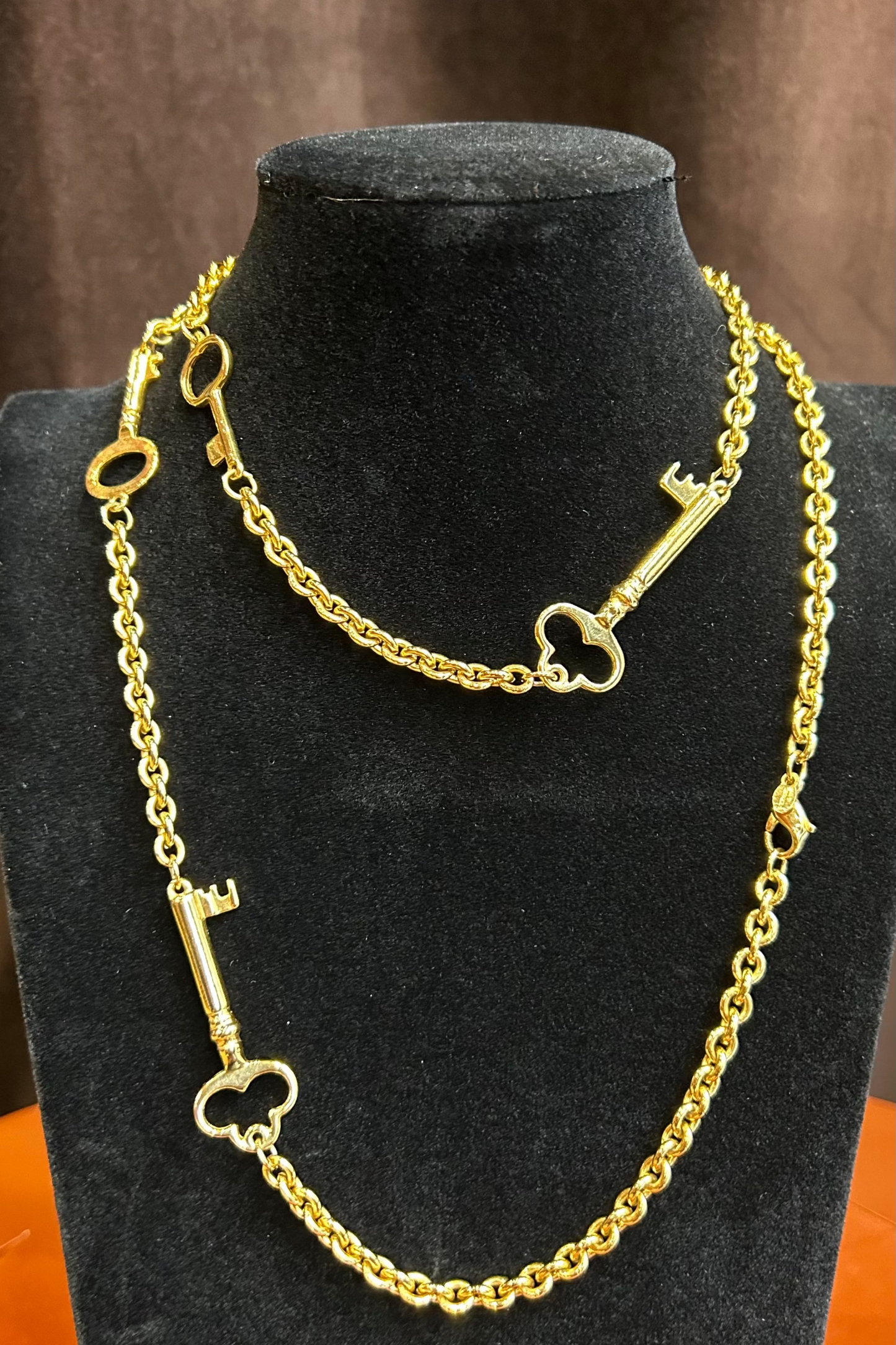 Sautoir Necklace Vintage Monet Keys