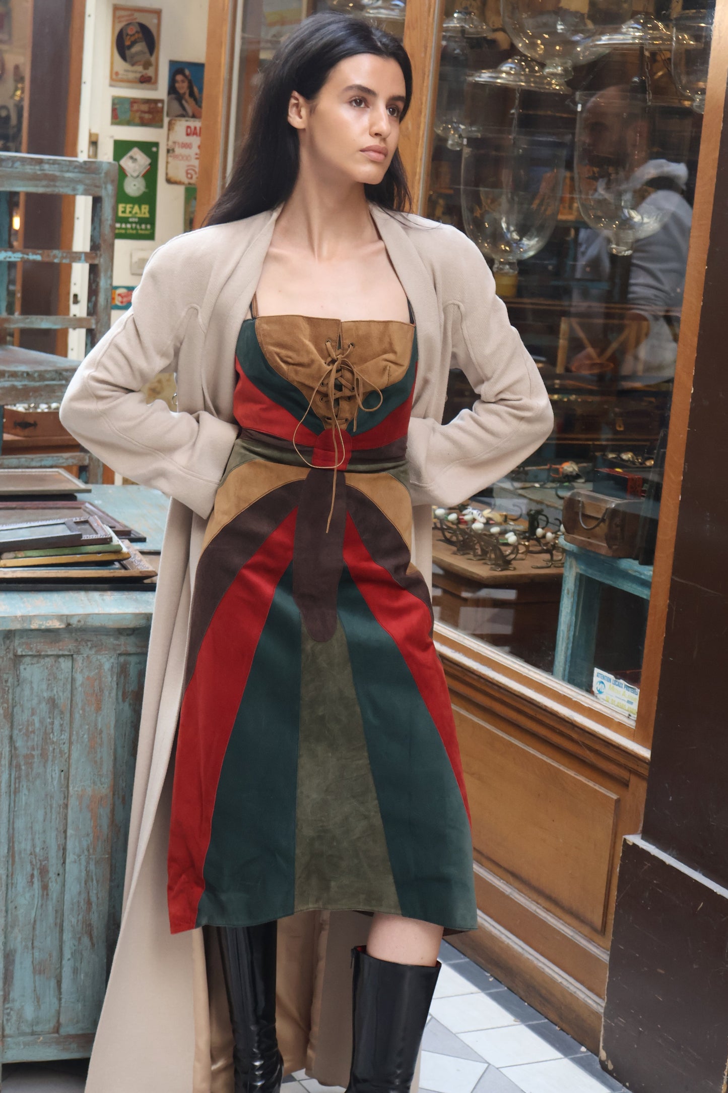 Dolce & Gabbana Suede Butterfly Dress