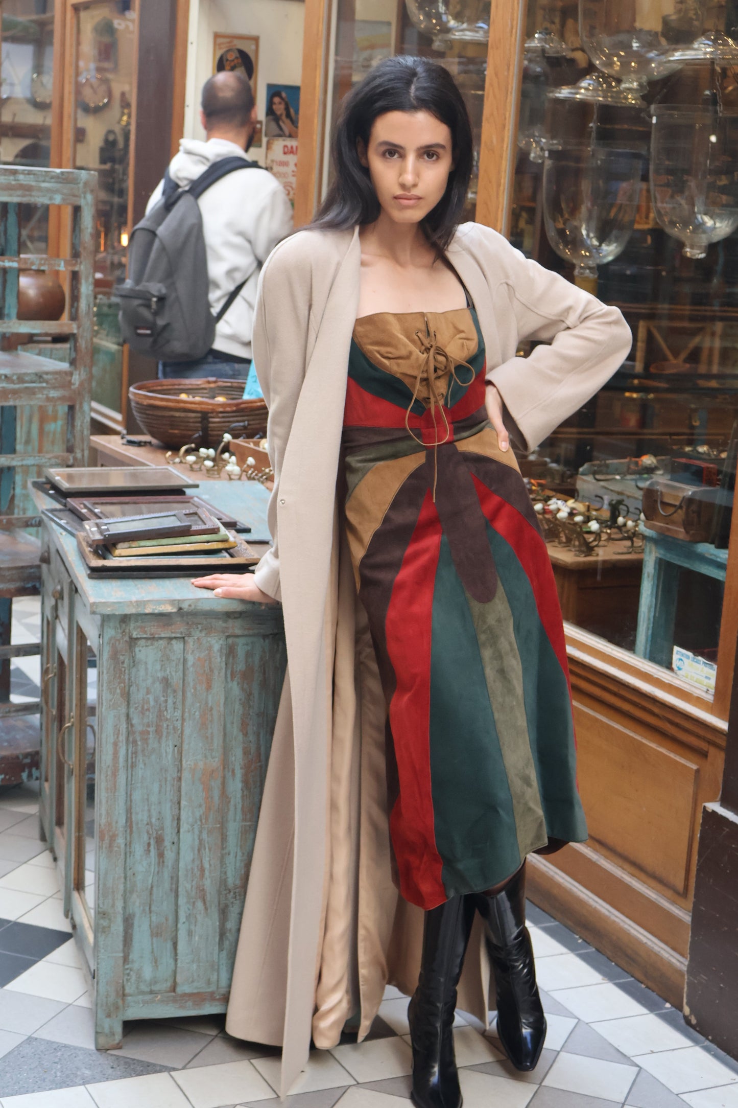 Dolce & Gabbana Suede Butterfly Dress