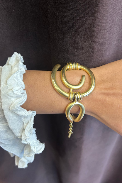 Vintage Gold-Tone Circle Bracelet – Dolce Vita