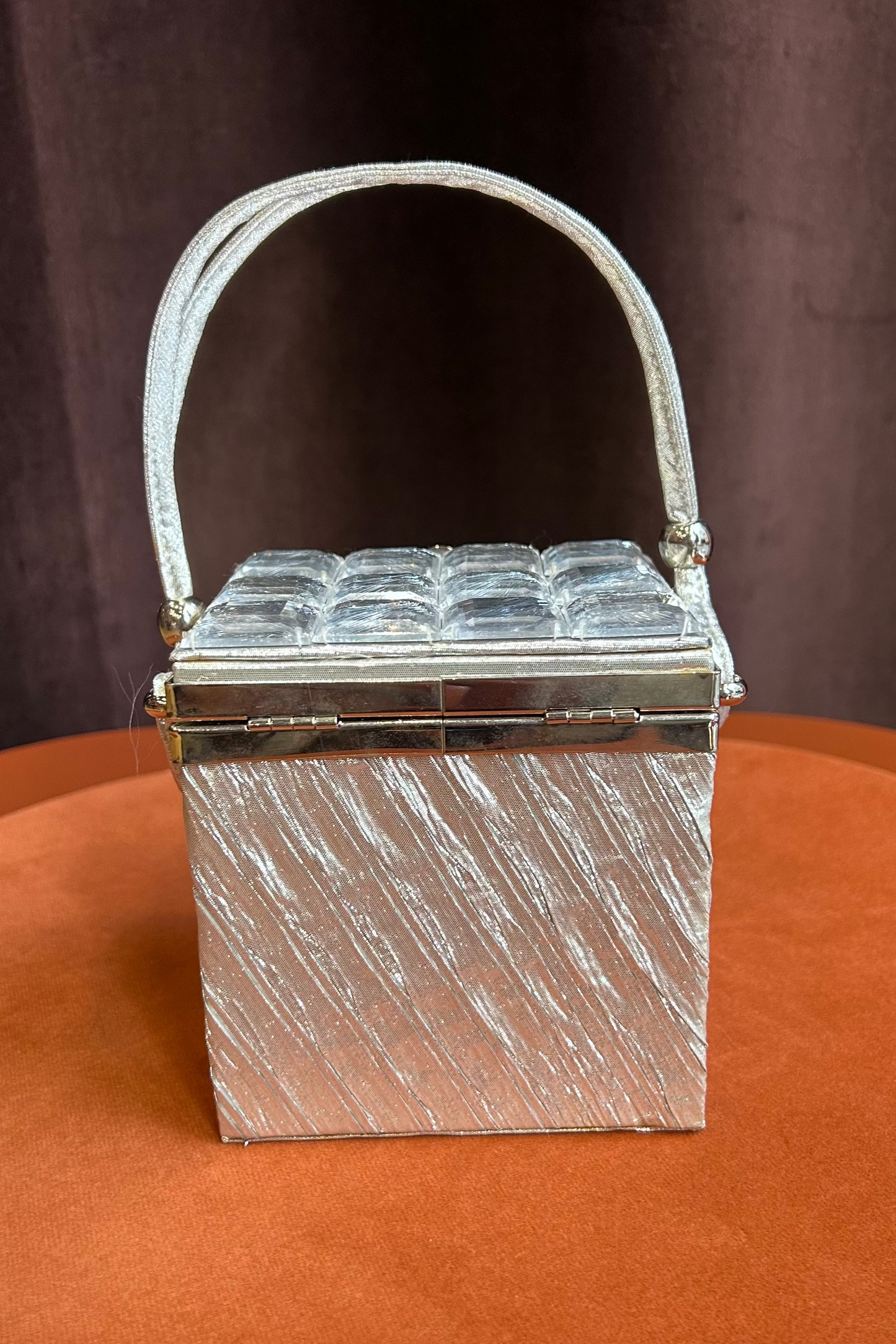 Vintage silver-tone minaudière 90's