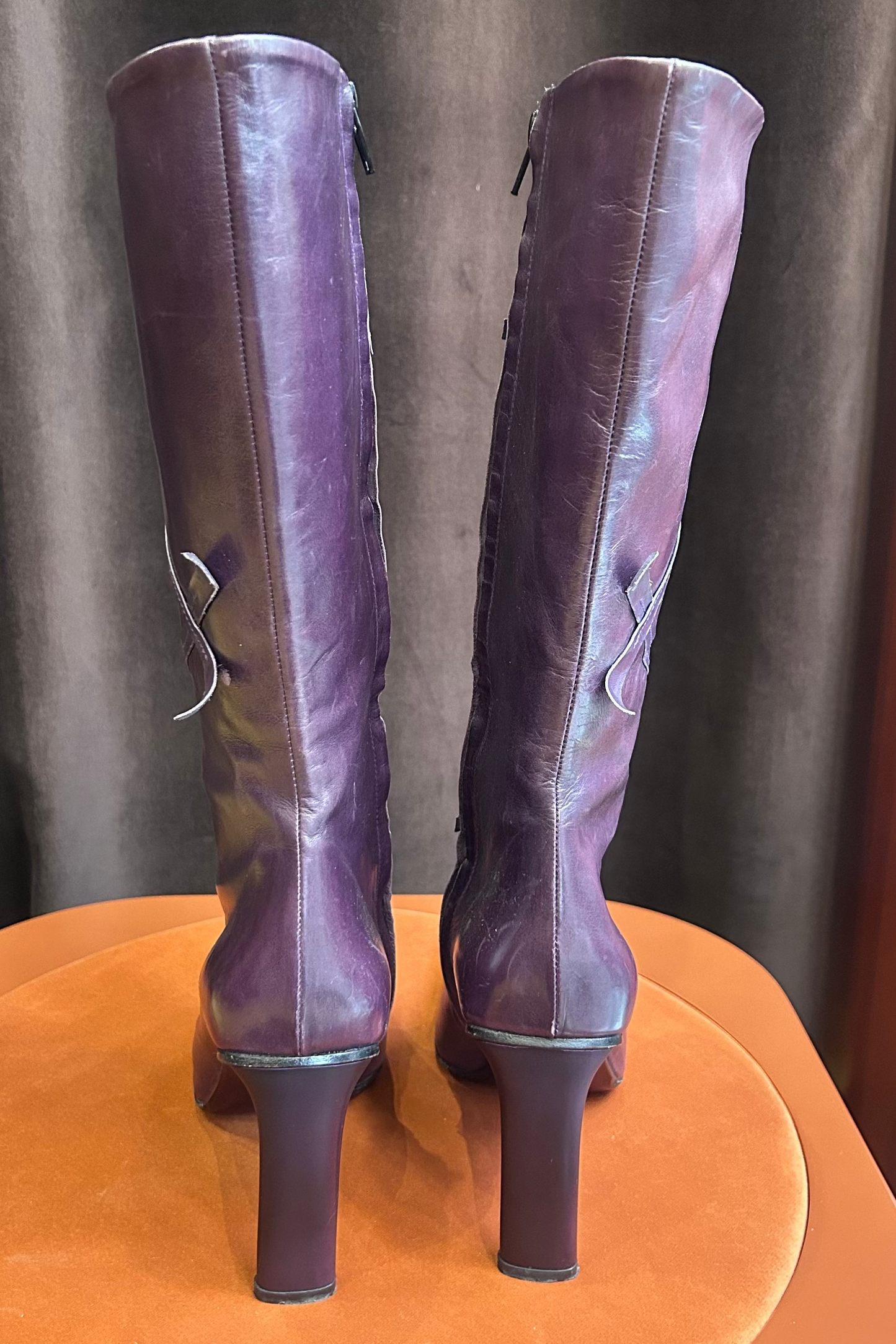 Vintage Giancarlo Paoli Purple High Leather Boots