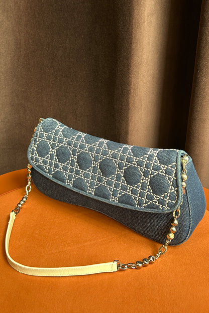 Christian Dior by John Galliano Blue Denim Shoulder Bag – 2000s Vintage Collector’s Piece