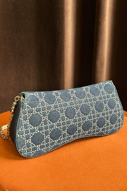Christian Dior by John Galliano Blue Denim Shoulder Bag – 2000s Vintage Collector’s Piece