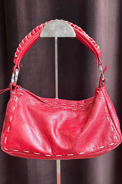 Vintage Francesco Biasia Red Leather Bag