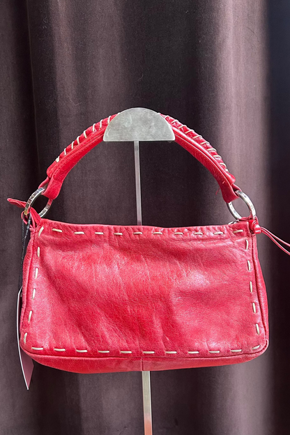 Vintage Francesco Biasia Red Leather Bag