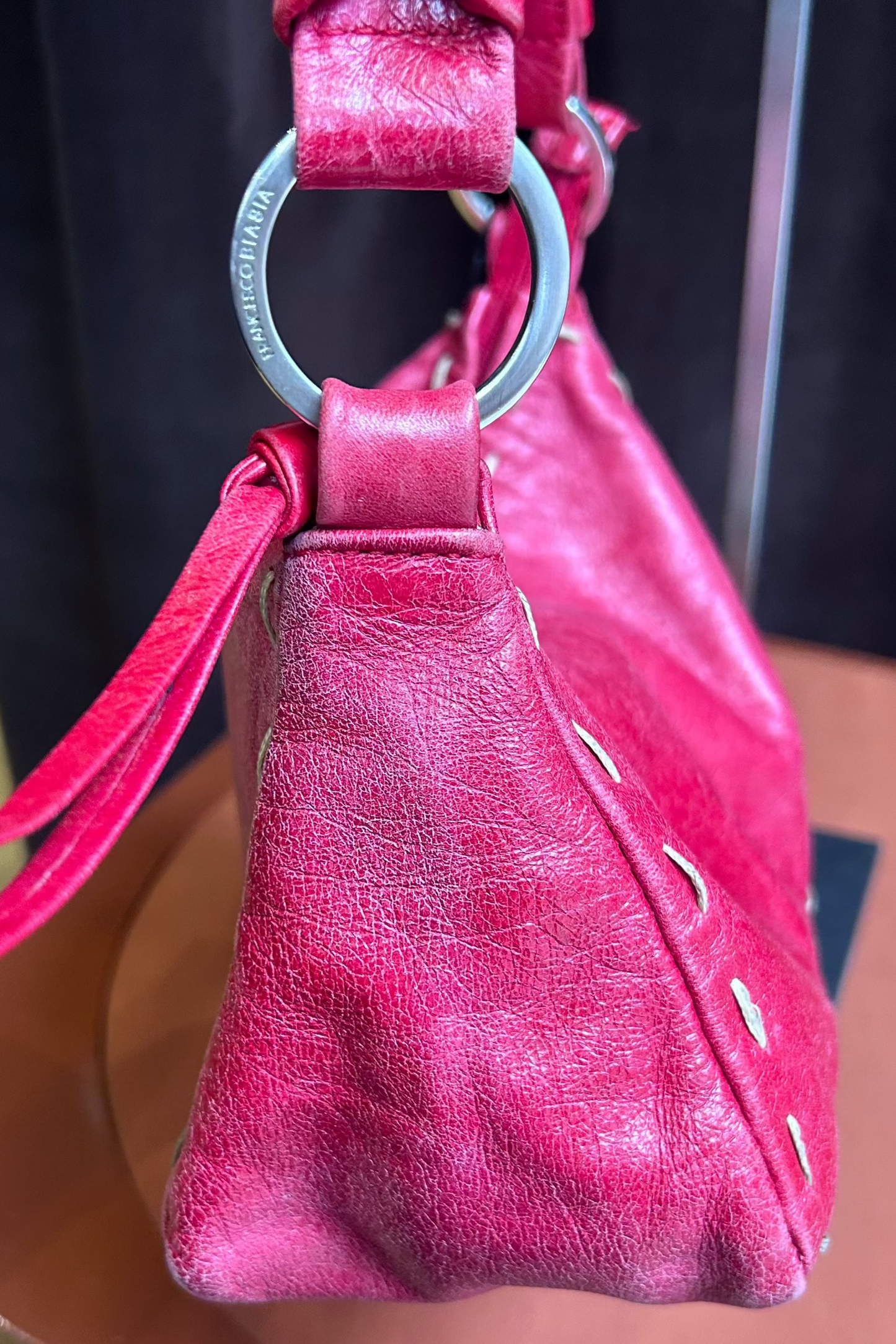 Vintage Francesco Biasia Red Leather Bag