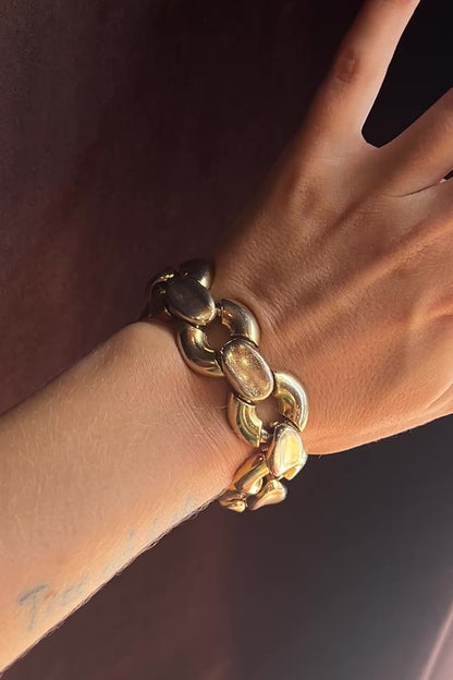 Bold Gold-Tone Chunky Chain Bracelet