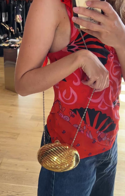 1980s – Gold Metal Evening Clutch