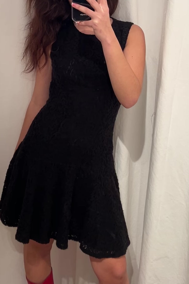 Black lace skater dress by Ermanno Scervino