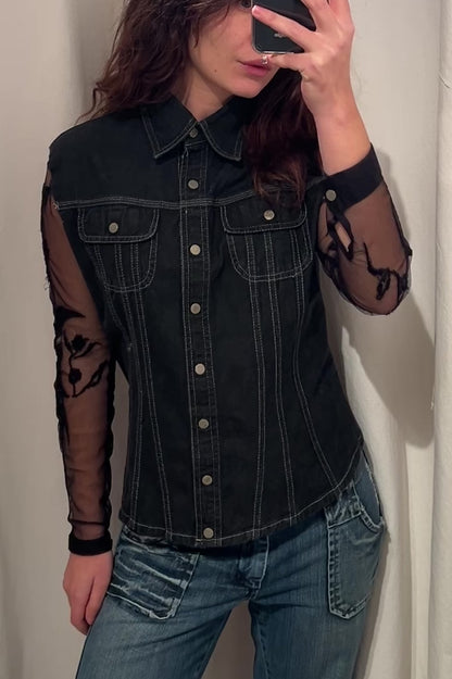 Legatte denim and lace jacket