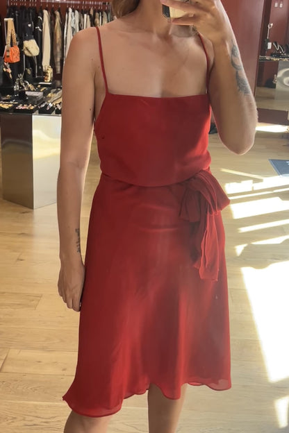 Occhi Neri Red Fluid Dress from 90's