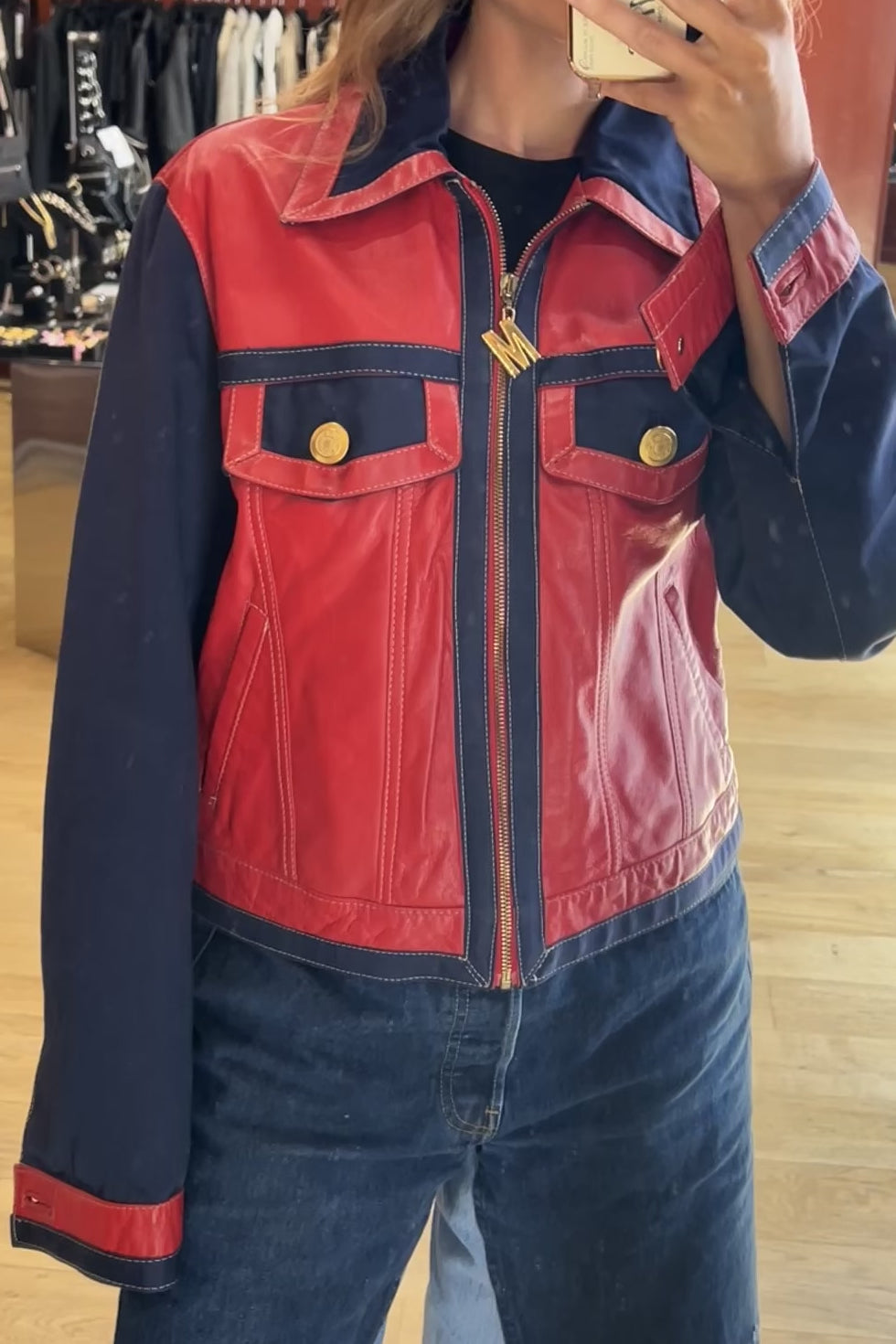 Vintage Moschino Jeans Two-Tone Jacket – 2000s